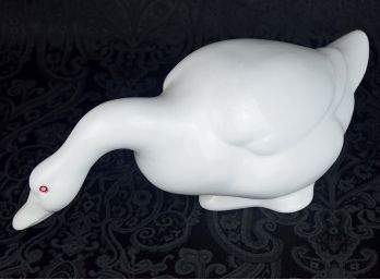 Vintage Porcelain Goose Figure Made In Portugal