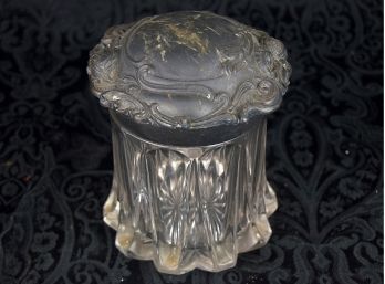 Antique Lidded Art Nouveau Vanity Jar