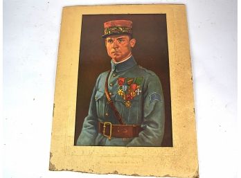 Officer/Soldier In Uniform With Medals Portrait Print By Fallat