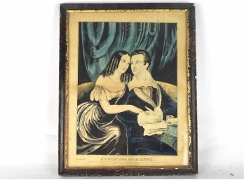 Byron And Mariana Vintage Print Framed Under Glass