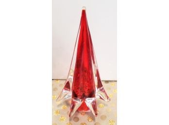 Beautiful Murano Glass Red Christmas Tree