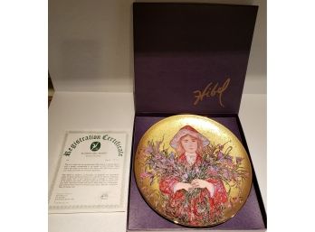 Hibel Plate 'flower Girl Series, Iris' #4546 Of 15,000