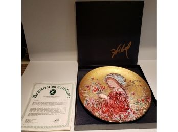 Hibel Plate ( Flower Girl Series, Camellia) #9767 Of 15,000