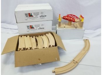 Wooden Railway Toy Train Tracks