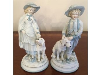 PR. Vintage Figurines Boy & Girl