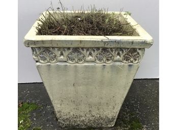 Vintage White, Cream Wash Glazed Coated Planter