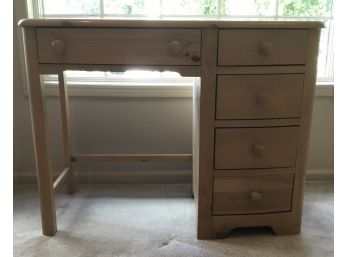 Light Pine 5 Drawer Petite Desk