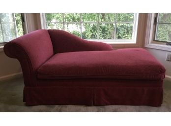 Red Upholstered Chaise Lounge, Fainting Chair