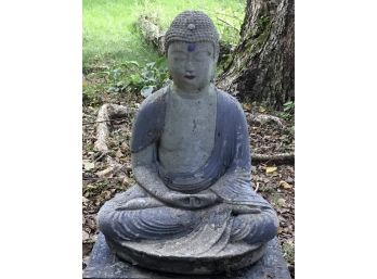 Vintage Concrete Sitting Buddha