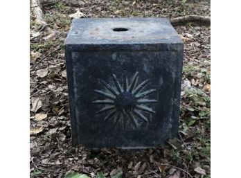 Antique Iron Square Pedestal Sunburst Design