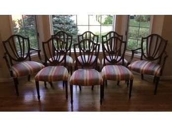 8 Shield Back Dining Chairs