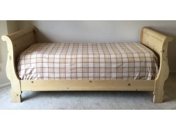 Adorable Light Pine Twin Sleigh Bed