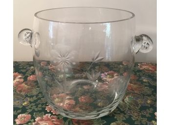 Crystal Etched Ice Bucket