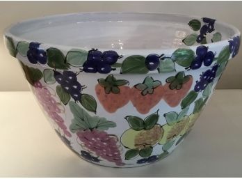 Hand Painted Fruit Bowl Made In Hingary