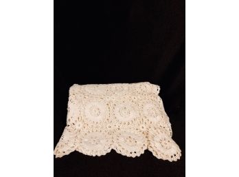 Vintage Hand Crochet Lace Bed Spread