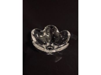 Sign Orrefors Figural Petal Bowl