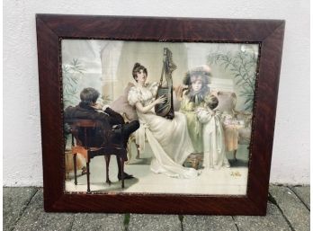 Antique Framed Print - 'House Music Room'