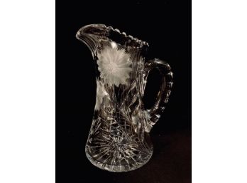 Vintage Cut Crystal Pitcher