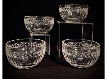 Vintage Villeroy & Bach Crystal Bowls (4ct)