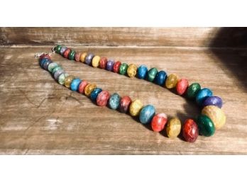 Beautiful Graduated & Faceted Natural Stone Necklace