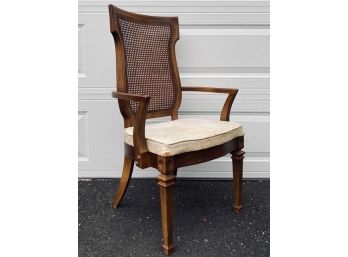 Vintage Italian Provincial Cane Back Chair For Reupholstery