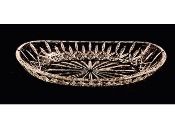 Signed Waterford Crystal Oblong Serving Dish