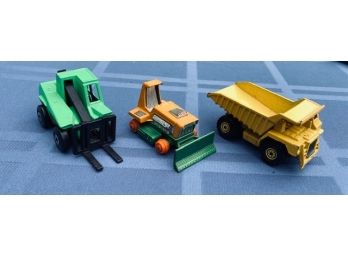 Collectable Vintage Toy Cars - Matchbox & Hot Wheels Construction Trio