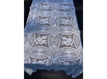 Vintage Whit Lace Tablecloth