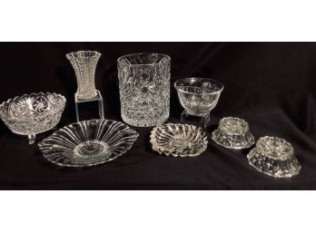 Collection Of Vintage Pressed Glass & Crystal