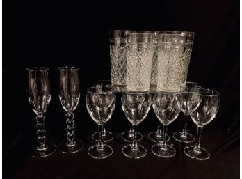 Vintage Glassware Assortment (15 Pieces)