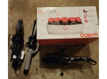 Curling Iron, Straightening Iron, Conair Big Curls, Drying Brush