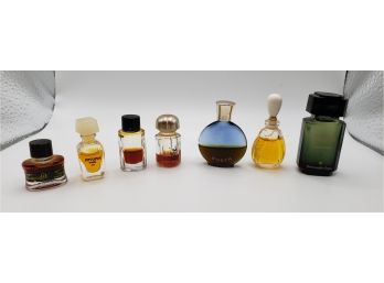 Set Of 7 Mini Perfume Bottles, Zegna, Worth, Pavlova, Robert Piguet