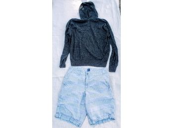 Gap Plaid Shorts Size 30 And J Crew Hoodie Size Small