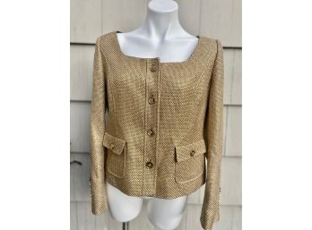 Gorgeous Gold Tweed Jacket (Escada )  Size 40