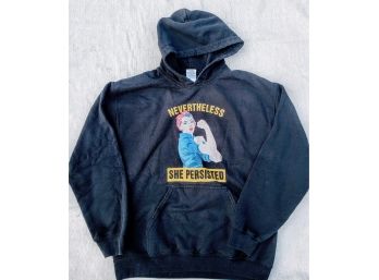 Gildan Size Medium Sweatshirt With 'Nevertheless She Persisted'