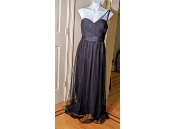 One Shoulder Evening Gown By Amsale Fits Sizes 6-8 Marked Size 10.