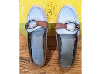 Joan And David Leather Slip Ons With Buckle Size 6 Never Worn