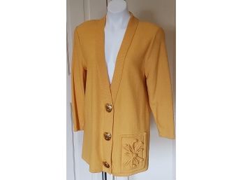 Fabulous Mustard Yellow Steve Fabrikant Couture Knot Jacket