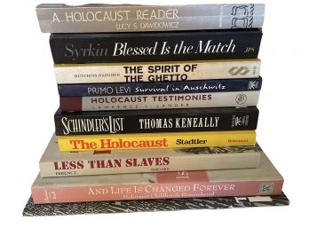 Collection Of Ten Soft Cover Books On The Holocaust