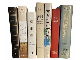 Seven Hard Cover Books On Jewish Thought, Torah, Bible