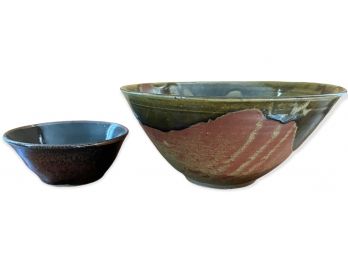Two Signed Vintage Studio Pottery Bowls (C)