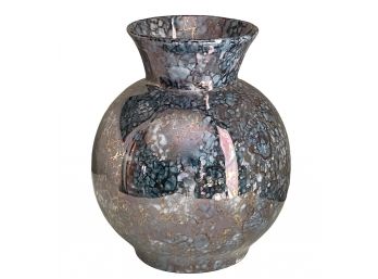 Mid Century Metallic Glazed Porcelain Vase From S. Designs