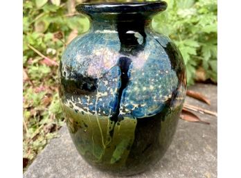 Kim Newcomb Signed Art Glass Vase