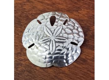 Vintage Beau Sterling Silver Sand Dollar Pin / Brooch