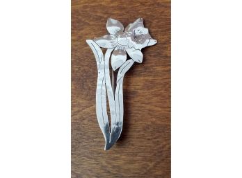 Vintage SGP Stavre Gregor Panis Sterling Silver Daffodil Pin