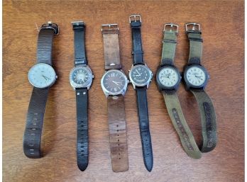 Mens Wristwatches Includes, Guess, Fossil, Ll Bean, Braun And Timex