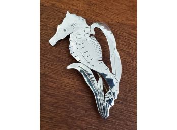 Vintage Stavre Gregor Panis SGP Sterling Silver Sea Horse Brooch / Pin