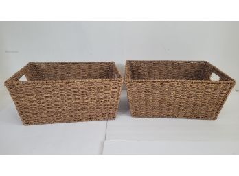 Nice Quality Pair Of Wire Frame Baskets