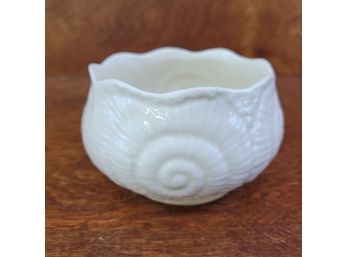 Vintage Belleek Shell Sugar Bowl Made In Ireland