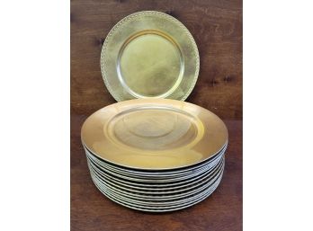 Gold Tone Charger Plates